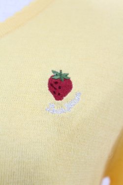 画像3: Leur Getter / いちご刺繍カーディガン M イエロー H-25-06-20-1048-LU-TO-KB-ZH