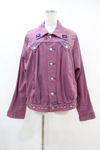 RNA / スタッズカラーデニムジャケット  パープル H-25-06-20-1050-PU-JA-KB-ZT185