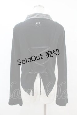 画像2: h.NAOTO / ナイトメアー・ビフォア・クリスマスコラボ燕尾カーディガン  ブラック H-25-06-20-1054-HN-TO-KB-ZT185