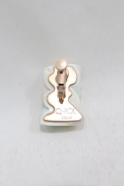 画像2: Q-pot. / マシュマロイヤリング  オフ×ラベンダー×サックス H-25-06-20-1011-QP-AC-KB-ZH