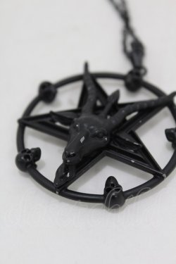 画像3: KILL STAR / バフォメットネックレス  黒 H-25-06-20-1017-SL-AC-KB-ZH