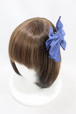 画像1: Jane Marple / Sheer logosヘアコサージュ  ブルー H-25-06-20-1004-JM-AC-KB-ZH