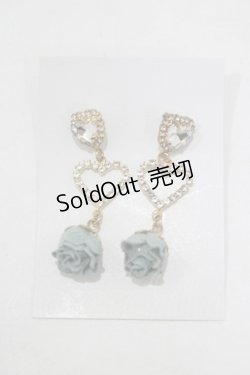 画像1: Rojita / ハート&ローズピアス  ブルー H-25-06-20-057-LO-AC-NS-ZH