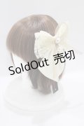 Diable baiser / レースサテンフェミニンリボンバレッタ  アイボリー H-25-06-20-061-GO-AC-NS-ZH
