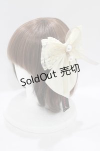 Diable baiser / レースサテンフェミニンリボンバレッタ  アイボリー H-25-06-20-061-GO-AC-NS-ZH
