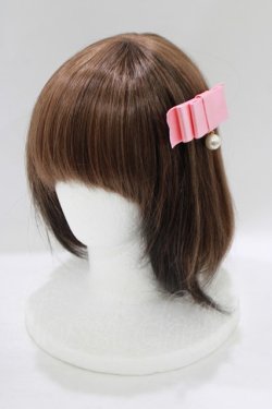 画像1: Angelic Pretty / Doll's Ribbonバレッタ  ピンク H-25-06-20-068-AP-AC-NS-ZH