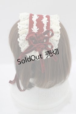 画像2: Innocent World / 別珍ミニ薔薇ヘッドドレス  ボルドー H-25-06-20-072-IW-AC-NS-ZH