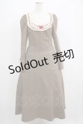 LACEMADE / 「公爵の荘園」千鳥格子コルセットドレス M ブラウン H-25-06-20-007-GO-OP-NS-ZH