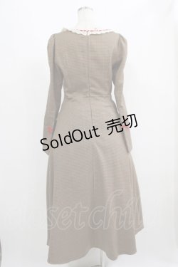画像3: LACEMADE / 「公爵の荘園」千鳥格子コルセットドレス M ブラウン H-25-06-20-007-GO-OP-NS-ZH