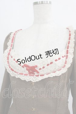 画像4: LACEMADE / 「公爵の荘園」千鳥格子コルセットドレス M ブラウン H-25-06-20-007-GO-OP-NS-ZH