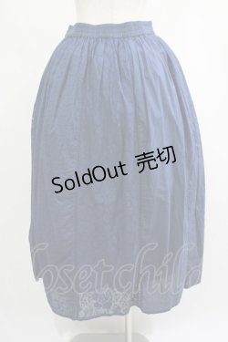 画像3: axes femme / 縦切り替え刺繍スカート M ネイビー H-25-06-20-015-AX-SK-NS-ZH
