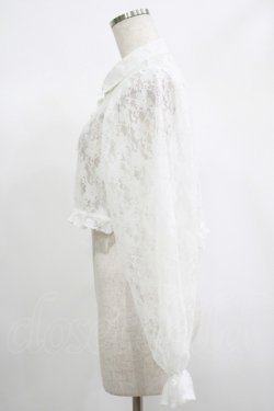 画像2: axes femme POETIQUE / チャイナボタンレースブラウス M オフ H-25-06-20-024-AX-BL-NS-ZH