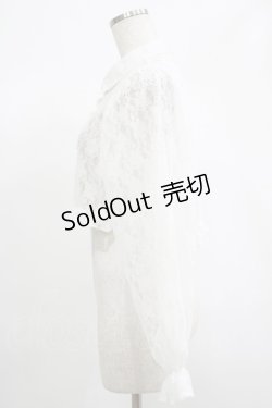 画像2: axes femme POETIQUE / チャイナボタンレースブラウス M オフ H-25-06-20-024-AX-BL-NS-ZH