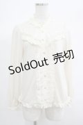 axes femme / フリルブラウス風カットプルオーバー M アイボリー H-25-06-20-026-AX-TO-NS-ZH