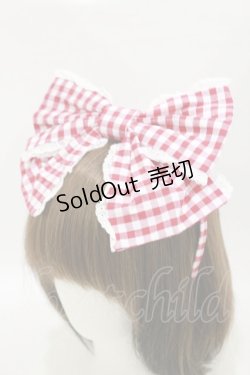 画像1: Angelic Pretty / チェルシーギンガムカチューシャ  アカ H-25-06-21-005-AP-AC-NS-ZH