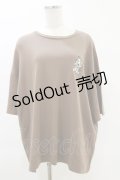 NieR Clothing / 刺繍Tシャツ  茶 H-25-06-21-046-PU-TO-KB-ZH