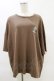 画像1: NieR Clothing / 刺繍Tシャツ  茶 H-25-06-21-046-PU-TO-KB-ZH (1)