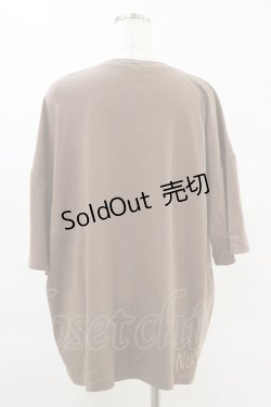 画像2: NieR Clothing / 刺繍Tシャツ  茶 H-25-06-21-046-PU-TO-KB-ZH