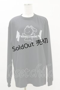NieR Clothing / プリントロングトップス  黒 H-25-06-21-047-PU-TO-KB-ZH