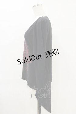 画像3: PUTUMAYO / 王冠紋章レイヤードカットソー  黒×赤 H-25-06-21-055-PT-TO-KB-ZH