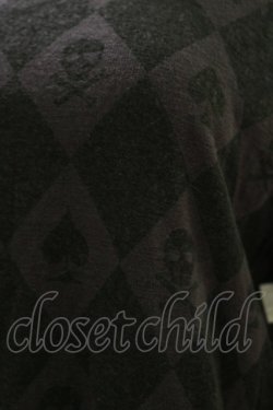 画像3: ALGONQUINS / スカルダイヤ×ボーダートップス  黒 H-25-06-21-056-AL-TO-KB-ZH
