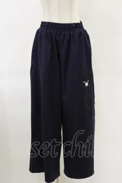 画像1: NieR Clothing / サイド刺繍パンツ  ネイビー H-25-06-21-061-PU-PA-KB-ZH