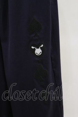 画像3: NieR Clothing / サイド刺繍パンツ  ネイビー H-25-06-21-061-PU-PA-KB-ZH