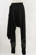NieR Clothing / レイヤード風サルエルパンツ  黒 H-25-06-21-062-PU-PA-KB-ZH