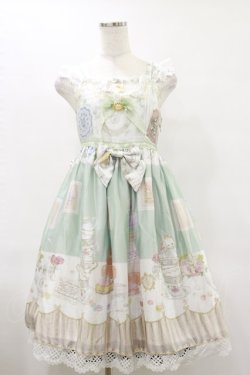 画像1: BABY,THE STARS SHINE BRIGHT / Salon de the Minette柄Calineジャンパースカート Free ミント H-25-06-21-073-BA-OP-NS-ZH
