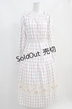 画像1: axes femme / くまのがっこう/パネル柄ワンピース Free オフ/ピンク H-25-06-21-1028-AX-OP-NS-ZH