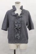 INGEBORG / フリルニットトップス 11 グレー H-25-06-21-1032-LO-TO-NS-ZH
