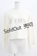 Fi.n.t / ローズクロスステッチロゴプリントスウェットプルオーバー Free IVORY H-25-06-21-1033-CA-TO-NS-ZH
