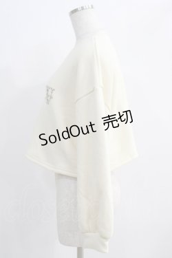 画像2: Fi.n.t / ローズクロスステッチロゴプリントスウェットプルオーバー Free IVORY H-25-06-21-1033-CA-TO-NS-ZH