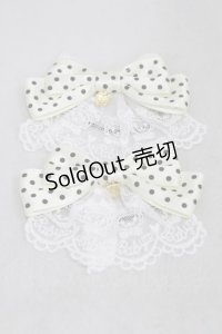 BABY,THE STARS SHINE BRIGHT / ねこくみゃちゃんレースのミニリボンゴム  生成り H-25-06-21-1040-BA-AC-NS-ZH