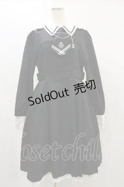 画像1: ALICE and the PIRATES / Louiseネクタイ付きワンピース Free ブラック H-25-06-21-1006-PA-OP-NS-ZH