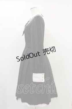 画像3: ALICE and the PIRATES / Louiseネクタイ付きワンピース Free ブラック H-25-06-21-1006-PA-OP-NS-ZH