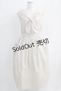Physical Drop / 2wayスモックドレス - ベージュ H-25-06-21-1015-LO-OP-NS-ZH