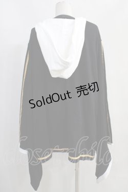 画像3: IRO+IRO / 風神雷神のドッキング和袖パーカー M ブラック/ホワイト H-25-06-21-1019-LO-TO-NS-ZH