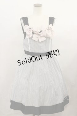 画像1: axes femme POETIQUE / リボンデコレーションワンピース M ブラック H-25-06-21-1020-AX-OP-NS-ZH