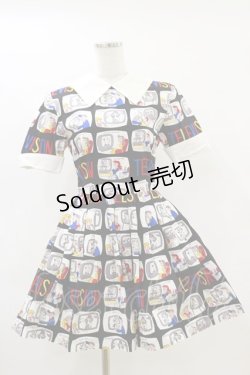 画像1: MILK / TELEVISIONワンピース  ブラック H-25-06-21-082-ML-OP-KB-ZH