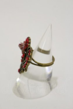 画像2: Michal Negrin / 薔薇ハートストーンリング  レッド H-25-06-21-012-LO-AC-KB-ZH