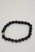 NieR Clothing / STONE BRACELET  ブラックラメ H-25-06-21-025-PU-AC-KB-ZH