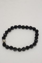 NieR Clothing / STONE BRACELET  ブラックラメ H-25-06-21-025-PU-AC-KB-ZH