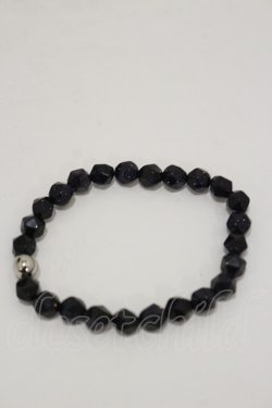 画像1: NieR Clothing / STONE BRACELET  ブラックラメ H-25-06-21-025-PU-AC-KB-ZH