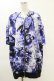 画像1: NieR Clothing / 総柄ZIP半袖パーカー  紫系 H-25-06-21-045-PU-TO-KB-ZH (1)
