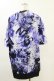 画像2: NieR Clothing / 総柄ZIP半袖パーカー  紫系 H-25-06-21-045-PU-TO-KB-ZH (2)
