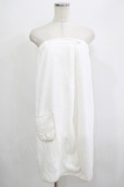 画像1: NieR Clothing / ターバン付き巻くバスタオル  白 H-25-06-22-081-PU-ZA-KB-ZH