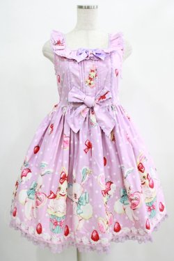 画像1: Angelic Pretty / リリカルパーティーおでかけジャンパースカートSet Free ラベンダー H-25-06-23-001-AP-OP-NS-ZH
