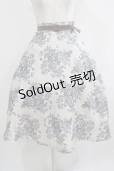 an another angelus / 単色ローズプリントサーキュラースカート Free OFF×GY H-25-06-23-027-CA-SK-NS-ZH