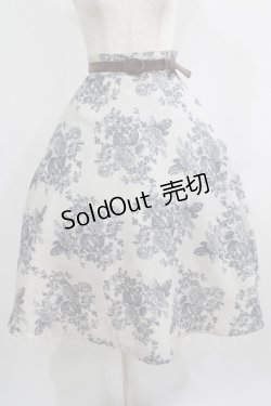 画像1: an another angelus / 単色ローズプリントサーキュラースカート Free OFF×GY H-25-06-23-027-CA-SK-NS-ZH